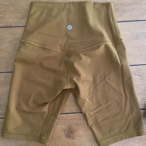 Gold Yellow Lululemon High Rose Align Shorts 9” Size 2